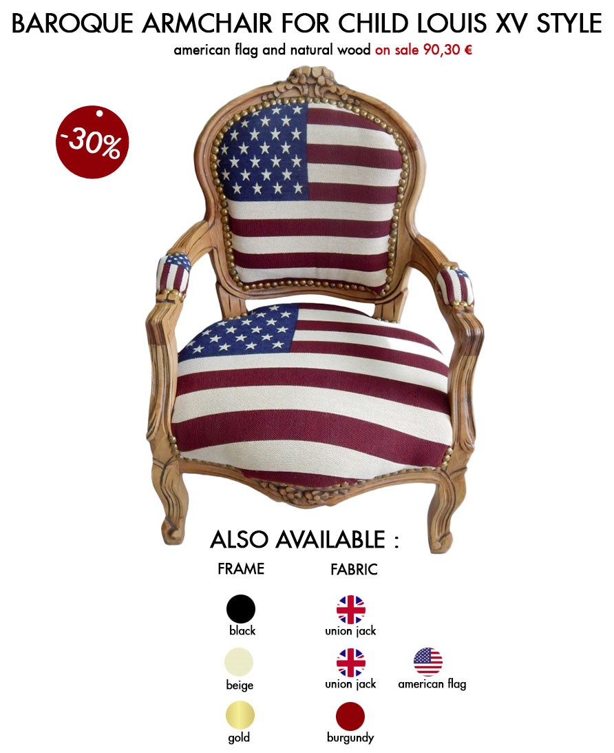 Winter Sale 2nd out "baroque armchair Louis XV style of Children."